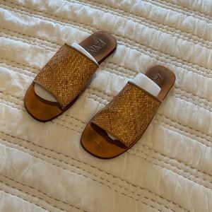 James Smith Woven Flat Slip On Sandals
